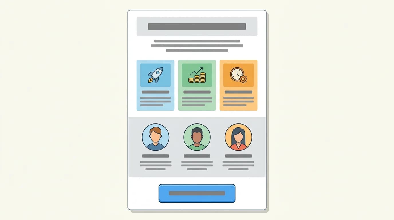 Структура посадочной страницы с ключевыми элементами