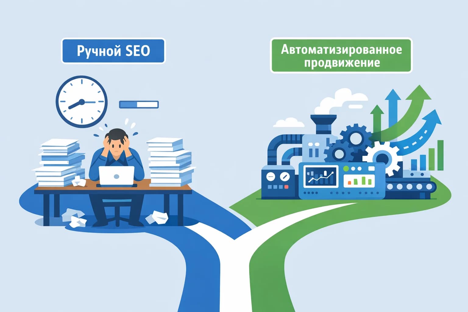 Сравнение ручного SEO и автоматизированного подхода к продвижению