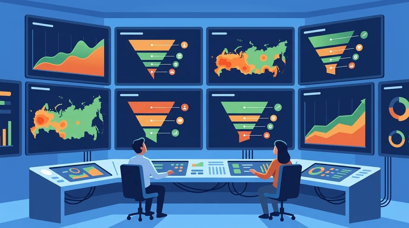 Мониторинг результатов продвижения по разным странам через аналитику