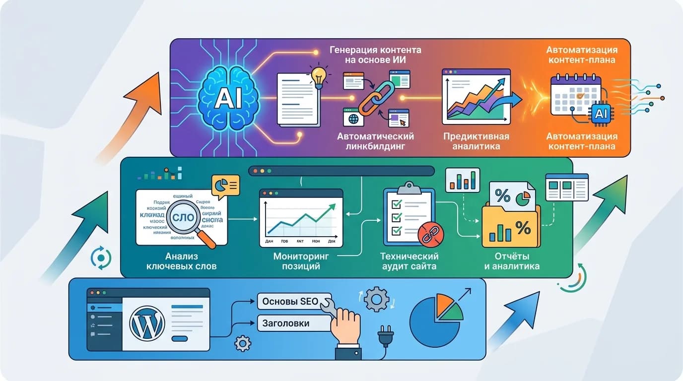 Три уровня автоматизации перелинковки: от плагинов CMS до AI-платформ