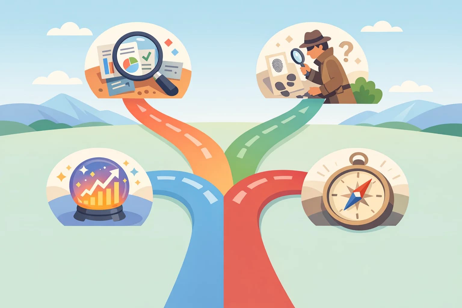 Четыре типа аналитики: описательная, диагностическая, прогностическая и предписывающая