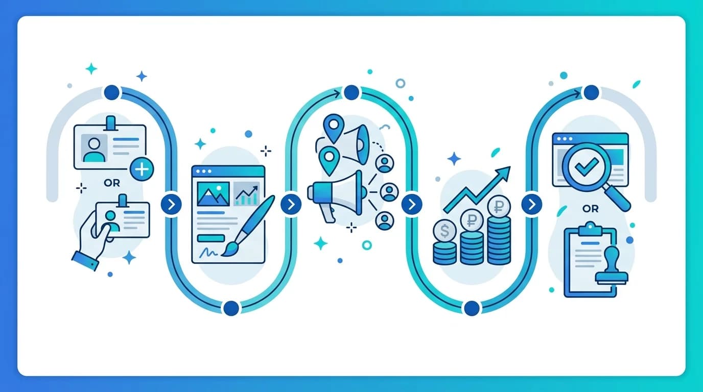 Дорожная карта запуска рекламной кампании в Telegram Ads по шагам