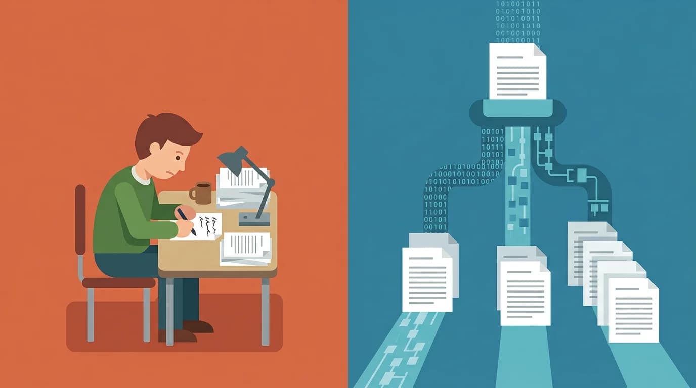 Сравнение ручного создания контента и автоматизированного контент-завода