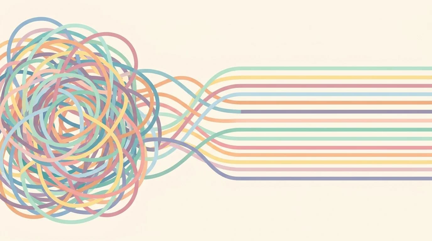 Визуализация процесса автоматической кластеризации запросов из хаоса в порядок