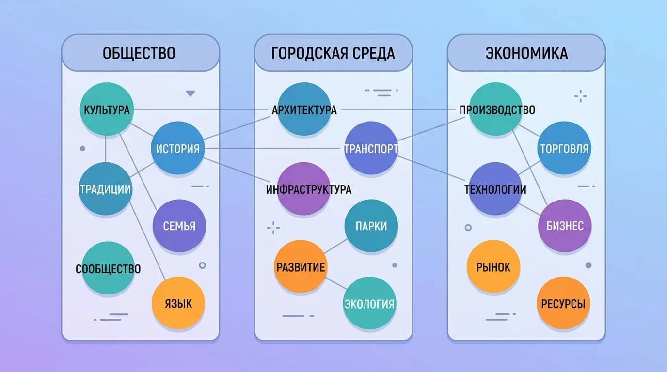 Диаграмма семантического анализа запросов через векторные представления