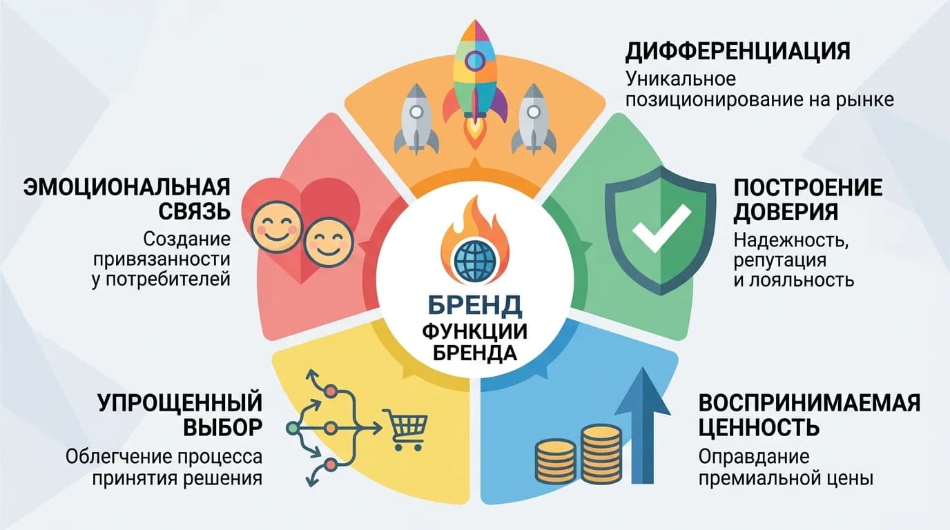 Пять ключевых функций бренда в бизнесе