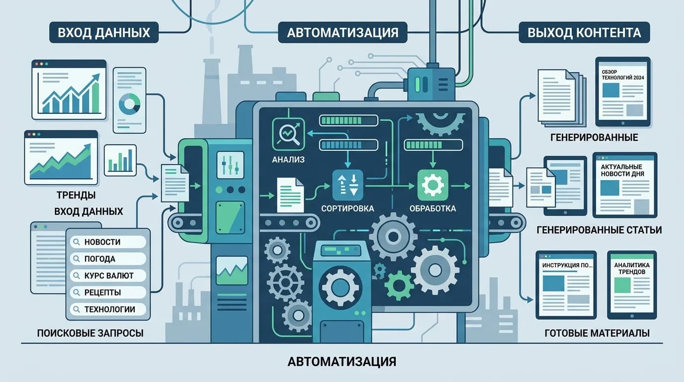 Автоматизированный процесс преобразования данных Trends в готовый контент