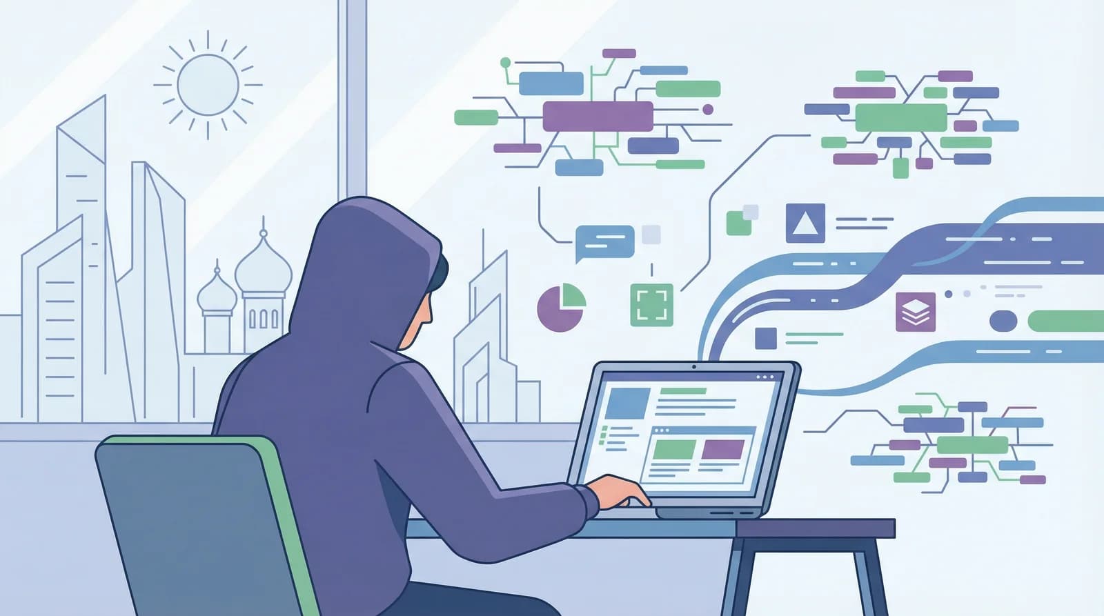 Визуализация работы текст нейросеть 