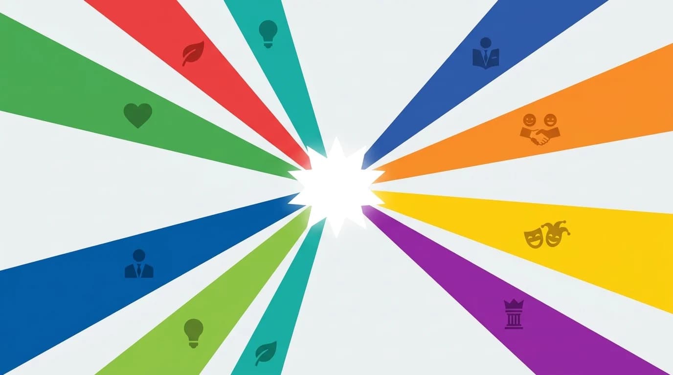 Спектр голоса бренда: различные стили общения, исходящие из единого ядра идентичности