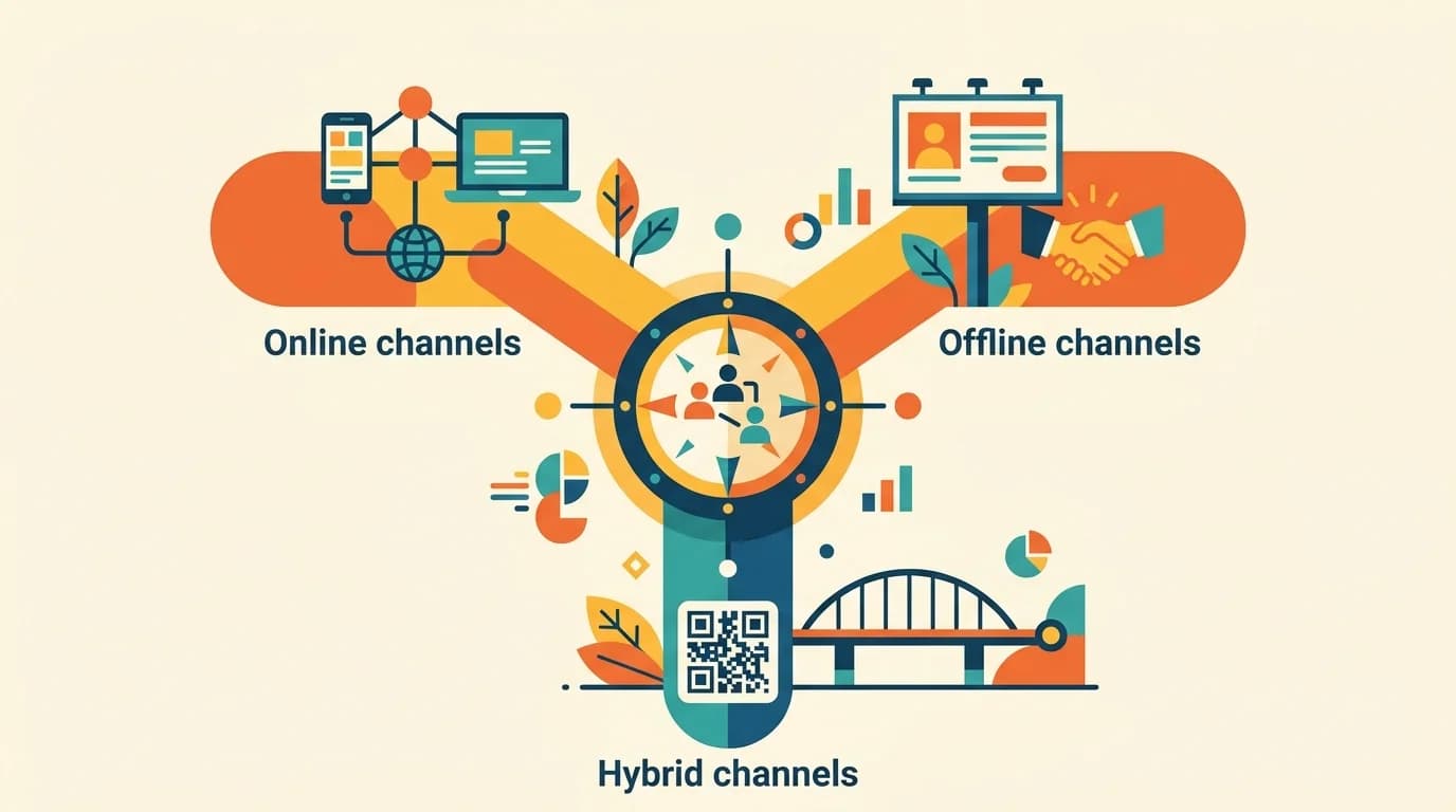 Три направления каналов продвижения: онлайн, офлайн и гибридные подходы