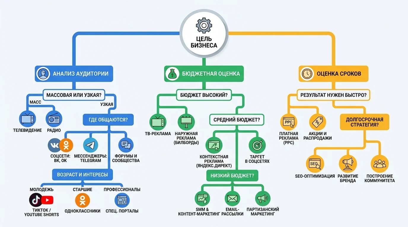 Алгоритм выбора оптимальных каналов продвижения