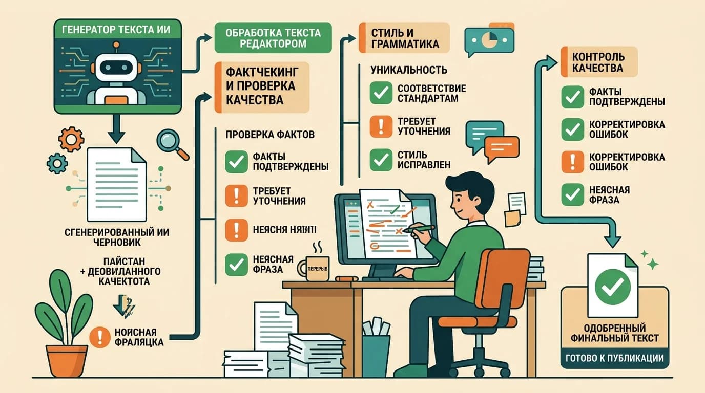 Процесс редактирования AI-контента