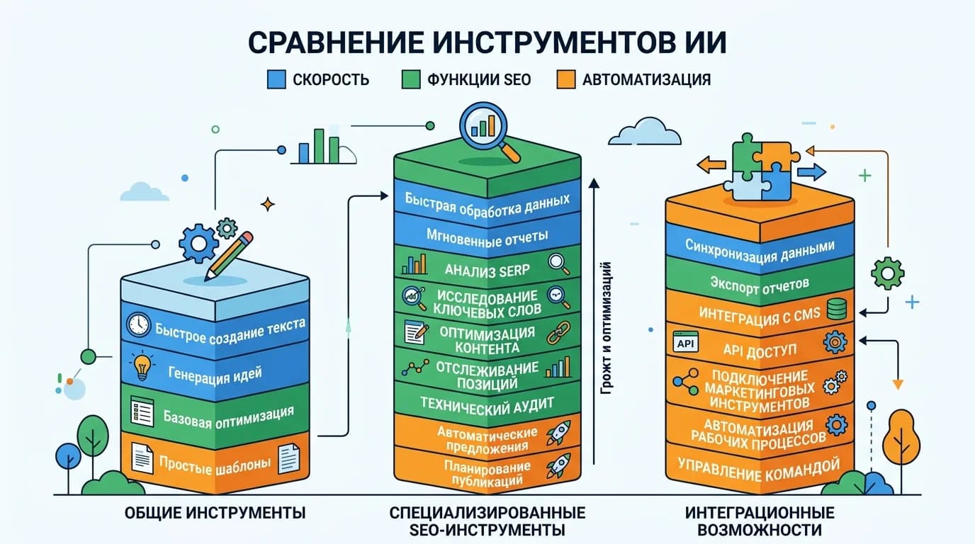 Сравнение возможностей разных платформ для генерации контента