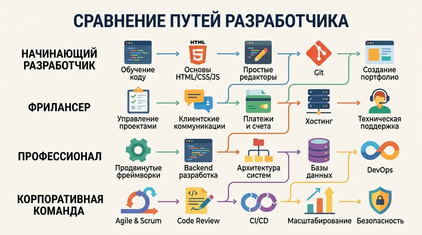 Сравнение HTML-редакторов для разных типов разработчиков
