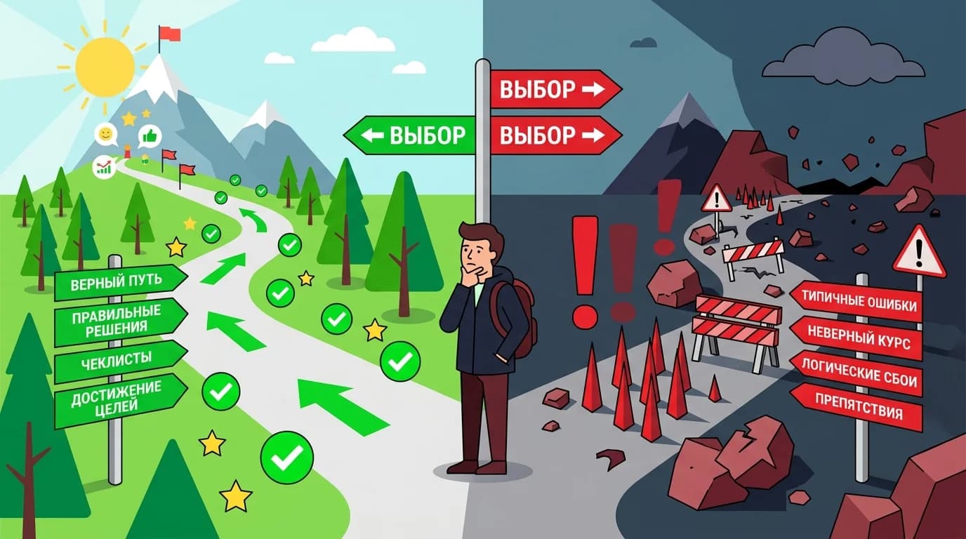 Выбор между типичными ошибками и правильным подходом в стратегии продвижения